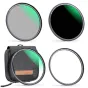 Filter Sets - K&F Concept K&F 55mm Magnetic 3pcs Filter Kit, MCUV+CPL+ND1000+Filter Ring, HD, Waterproof, Anti Scratch SKU.1621 - quick order from manufacturer
