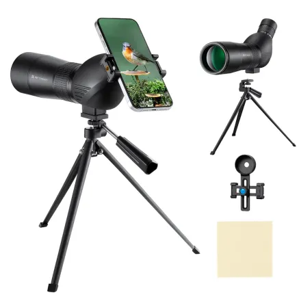 K&F Concept 20-60X60 HD Spotting Scope - BAK4 45 Degree,for Hunting, Shooting, Viewing Wildlife Scen KF33.033V1