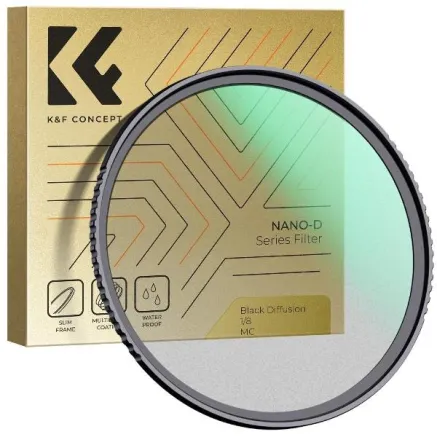 K&F Concept K&F 72MM A Series Black Mist Filter 1/8, HD, Waterproof, German