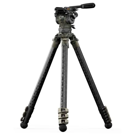 Tilta 75mm Cine Fluid Head with 3-Stage Carbon Fiber Tripod Legs (8KG) - Forest Camo TT-CT08-75-FC