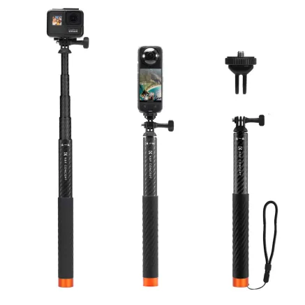 K&F Concept Invisible Selfie Stick, Extension Carbon Long Pole127cm/50in KF09.140