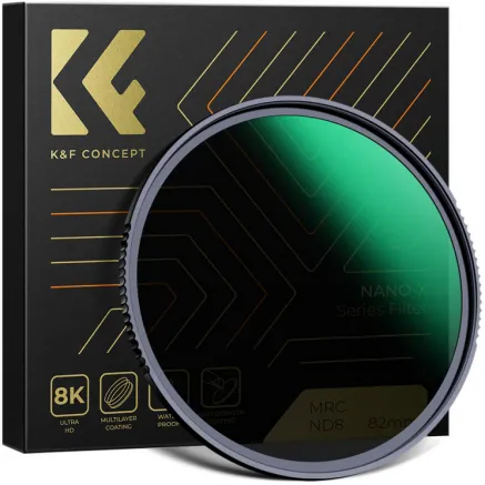 K&F Concept K&F 62MM,Nano-X, ND8 (3 Stop) ND Lens Filter Camera Filter 3-Stop Neutral Density Filter KF01.1511