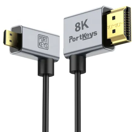 PortKeys 8K HDMI cable A to Micro HDMI D 0,3m PK-8KHDMI-ATOD-0,3M