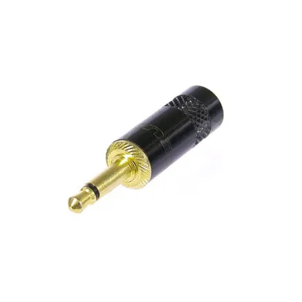 Rean NYS231BG 3-Pole 3.5mm Plug Connector, Black Metal Handle NYS226BG