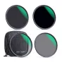 K&F Concept K&F 49MM Nano-X Series,Green Coated, ND4+ND8+ND64+ND1000 Filter Kit SKU.1628