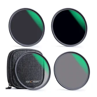 K&F Concept K&F 49MM Nano-X Series,Green Coated, ND4+ND8+ND64+ND1000 Filter Kit SKU.1628