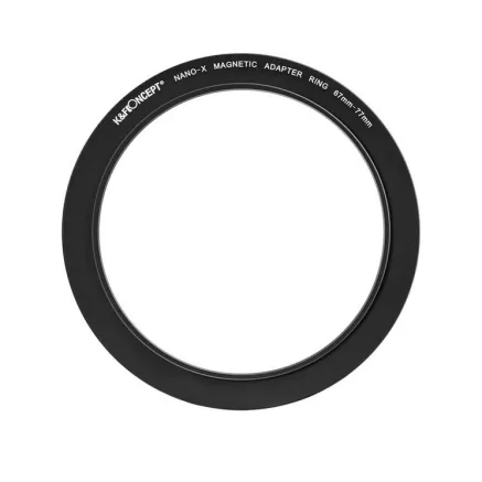 K&F Concept K&F 67-77mm Magnetic Filter Adapter Ring, Matte Black, Frame Thickness 2.16mm KF05.297