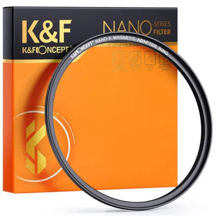K&F Concept K&F 82MM Magnetic Round Mirror Series Adapter Ring, Matte Black, Frame Thickness 2.16mm KF05.291