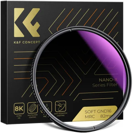 K&F Concept K&F 52MM Nano-X Soft Graduated ND8 Filter, HD, Waterproof, Anti Scratch, Blue Coated KF01.1499V1