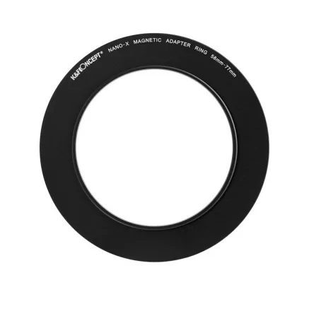 K&F Concept K&F 58-77mm Magnetic Filter Adapter Ring, Matte Black, Frame Thickness 2.16mm KF05.295