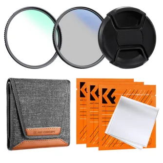 K&F Concept K&F 58mm 2pcs Professional Lens Filter Kit (MCUV/CPL) + Filter Pouch+Lens Cap+3pcs*Cleaning Cloth SKU.2035V1