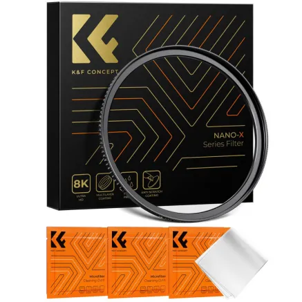 K&F Concept K&F 77-82mm Step Up Brass Filter Adapter Ring,matte black, Frame Thickness 2.9mm, W/ 3pcs Cleaning C KF05.328