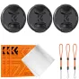 Lens Caps - K&F Concept K&F 77MM Lens Caps Kit with K&F LOGO caps*3+Anti-lost rope*3+vacuum cleaning cloth*3 SKU.2074 - quick order from manufacturer