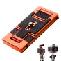 Tripod Accessories - K&F Concept K&F CA02 Aluminum Multi Quick Release Plate 2 in 1 (Orange) KF31.027V2 - quick order from manufacturer
