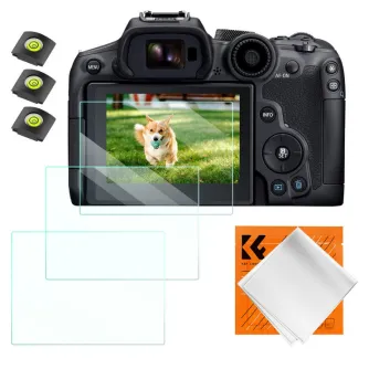 Camera Protectors - K&F Concept K&F Canon EOS R6 II, R6, R7 Screen Protector*3pcs+Hot-shoe level*3pcs+Vacuum Cleaning Cloth*1 SKU.2202 - quick order from manufacturer