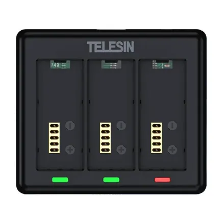 Charger for 3 batteries for GoPro HERO 13 Telesin (S0-BCG-12-TGP) S0-BCG-12-TGP