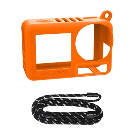 Sunnylife OA5-BHT885-C silicone case with strap for OSMO ACTION 5 PRO (orange) OA5-BHT885-C