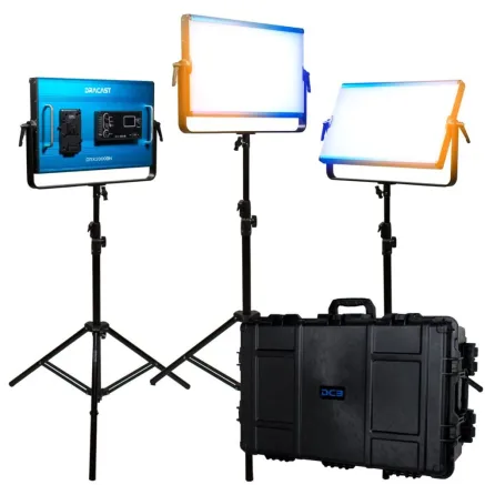 Dracast X Series LED2000 Bi-Color LED 3 Light Kit with Injection Molded Travel Case (DRX32000BNH)