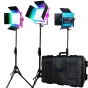 Discontinued - Dracast X Series LED500 RGB And Bi-Color LED 3 Light Kit With Injection Molded Travel Case (DRX3500RGBH)