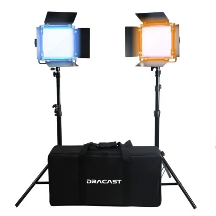 Dracast X Series LED500 Bi-Color LED 2 Light Kit with Nylon Padded Travel Case (DRX2500BNS)