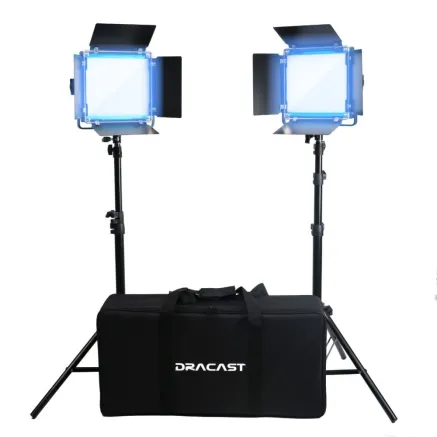 Dracast X Series LED500 Daylight LED 2 Light Kit with Nylon Padded Travel Case (DRX2500DNS)