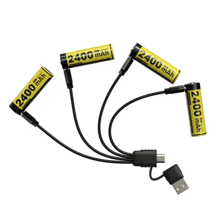 Nitecore NH2400 4x USB-C Rechargeable 1.5V Li-ion AA Battery 4 pack