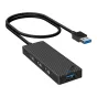 Docks & HUB - Adapter Hub 4 in 1, INVZI, MH04, 4x USB 3.0 (black) - buy today in Master Foto store and with delivery