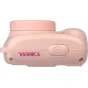 YASHICA x Hello Kitty Mini Digital Camera rožinės spalvos su USB-C portu ir Hello Kitty žavesiu