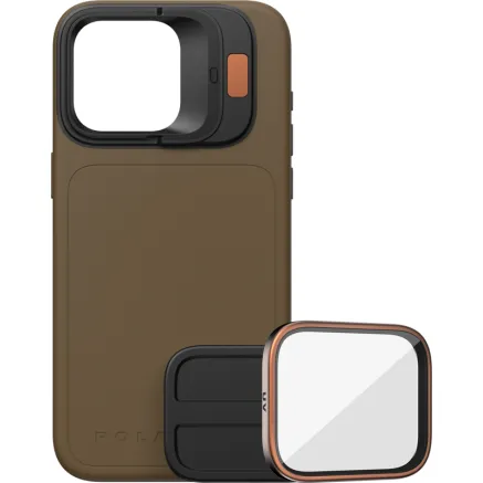 POLARPRO KIT - LITECHASER IPHONE 15 PRO CASE DESERT + UV FILTER 131130