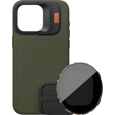 POLARPRO KIT - LITECHASER IPHONE 15 PRO CASE FOREST + VND 3-5 FILTER 131149