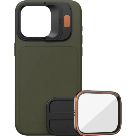 POLARPRO KIT - LITECHASER IPHONE 15 PRO CASE FOREST + UV FILTER 131131