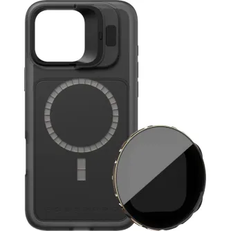 For smartphones - POLARPRO KIT - LITECHASER IPHONE 16 PRO MAX BASE CASE BLACK + VND 3-5 FILTER 131156 - quick order from manufacturer