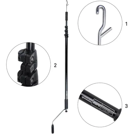 KUPO KCP-206 TELESCOPIC OPERATING POLE ( 1.96.4M) KCP-206