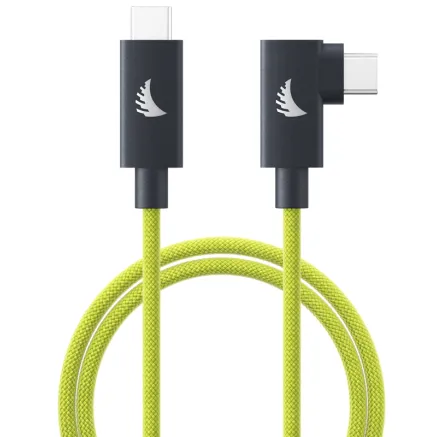 ANGELBIRD CABLE I USB-C 4.0 I SOLID FLEX CABLE RIGHT-ANGLE I LIME I 32 CM UC4SFRAL32