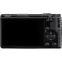 Ricoh GR IV PENTAX kompakta kamera su tekstūru turėklu, LCD ekranu ir valdymo mygtukais, įskaitant ISO, OK, MENU ir DISP, skirta gatvės fotografijai.