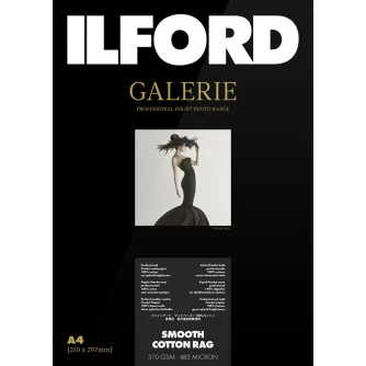 Photo paper for printing - ILFORD GALERIE SMOOTH COTTON RAG 310G 10X15CM 50 SHEETS 2005027 - quick order from manufacturer