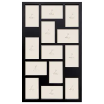 Photo Frames - FOCUS COLLAGE 13 PICTURES BLACK 132668 - quick order from manufacturer