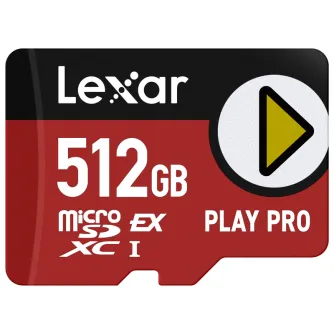 Memory Cards - LEXAR MICROSDXC EXPRESS PLAY PRO EXPRESS 7.1, R900/W600 C10 U3 UHS-I (V30) 512GB LMSXPS0512G-BNNNG - quick order from manufacturer
