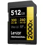 Memory Cards - LEXAR SDXC PRO 2000X UHS-II U3 R300/W260 (V90) 512GB LSD2000512G-RNNNG - quick order from manufacturer