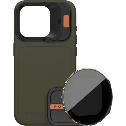POLARPRO KIT - LITECHASER IPHONE 15 PRO MAX CASE FOREST + VND 3-5 FILTER 131152