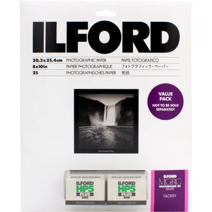 ILFORD PHOTO ILFORD MULTIGRADE RC DELUXE GLOSS VALUEPACK INCL HP5 PLUS FILMS 1180673