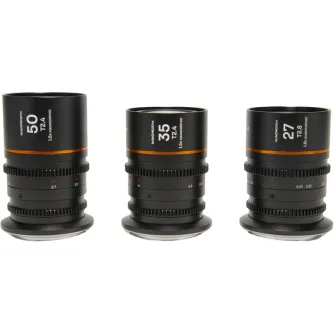 CINEMA Video Lenses - LAOWA NANOMORPHS35 PRIME3-LENSBUNDLE (27MM, 35MM, 50MM) (AMBER) - MFT VE273550MFTA - quick order from manufacturer