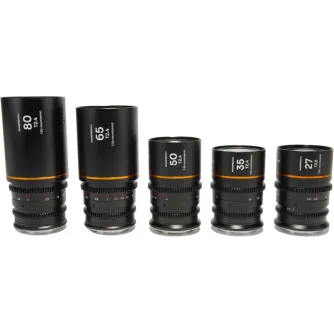CINEMA Video Lenses - LAOWA NANOMORPHS35 PRIME5-LENSBUNDLE (27+35+50+65+80MM) AMBER - DL VE2735506580DLA - quick order from manufacturer