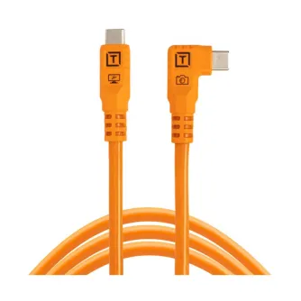 Data Cables - Tether Tools cable USB-C - USB-C TetherPro Optima 10G Right Angle 1.8m, orange CUC06RTG2-ORG - quick order from manufacturer