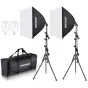 Studio Daylight - NEEWER NK200, 2x 35 watt LED softbox set with tripods - buy today in Master Foto store and with delivery