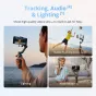 DJI Osmo Mobile 8 gimbal stabilizatorius su išmaniuoju telefonu automatinio sekimo, užpildymo šviesa ir gestų valdymui dinamiškam vaizdo įrašymui