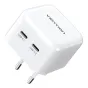 Wall charger - Vention FBPW0-EU USB(C+C) GaN (35W/35W) mains charger (white) (068999) - buy today in Master Foto store and with delivery