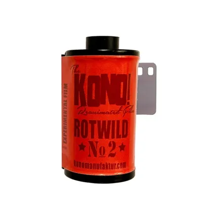 KONO Film Rotwild 2KONO ROTWILD No2, redscale, 35mm color negative photo film,
