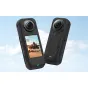 Accessories for Action Cameras - PULUZ silicone protective case with lens cover for Insta360 X5 (black) PU757B - quick order from manufacturer