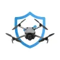 DJI Mini 5 Pro dronas su DJI Care Refresh planu, keturiais propeleriais, kamera ir šarvo grafika